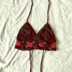 Crochet halter knit top